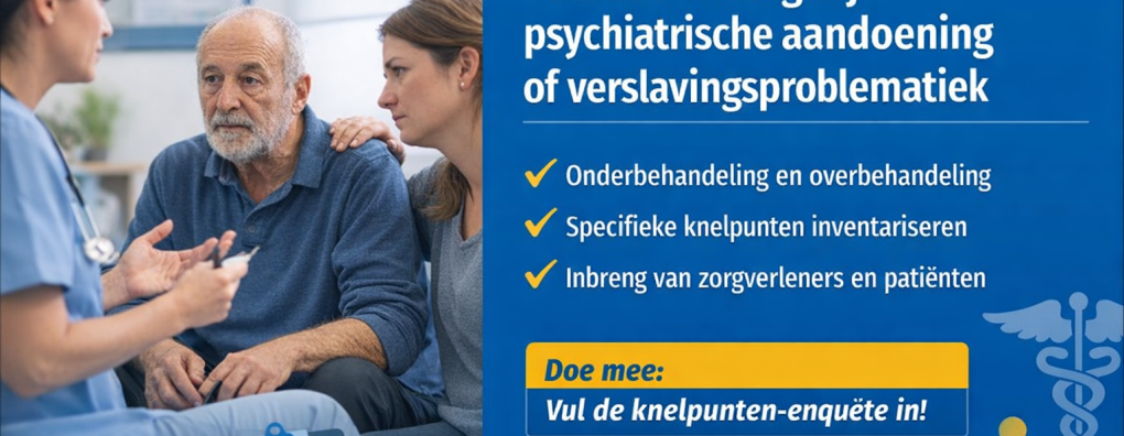 Nieuwe richtlijn in ontwikkeling: palliatieve zorg voor mensen met psychiatrische aandoening of verslavingsproblematiek