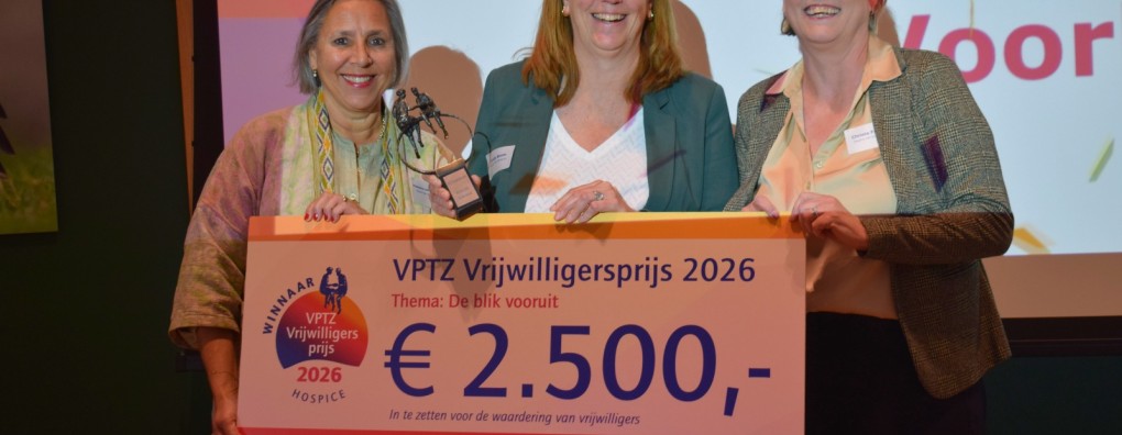 Voorburgs Hospice Het Vliethuys winnaar VPTZ Vrijwilligersprijs 2026