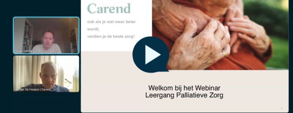 Gratis webinar terug te kijken over de leergang palliatieve zorg met een mooi minicollege
