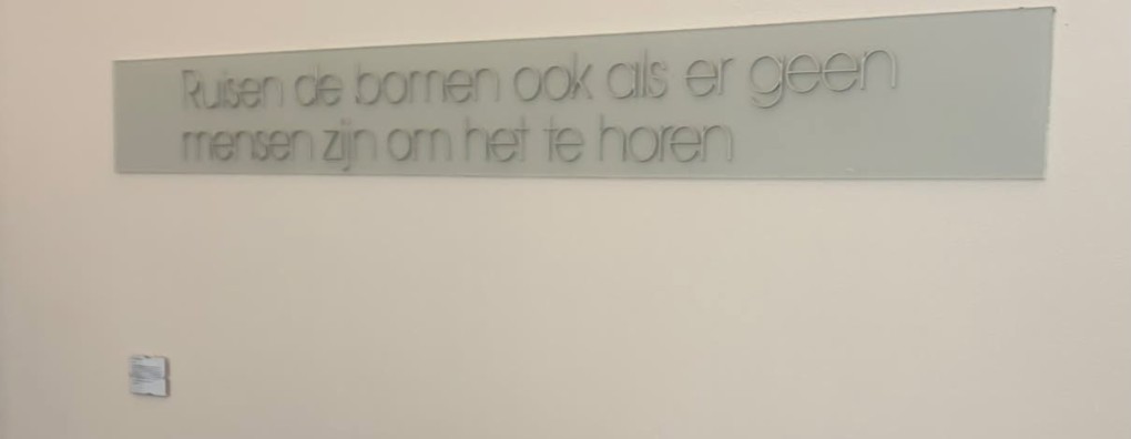 Ruisen de bomen ook als er geen mensen zijn om het te horen?
