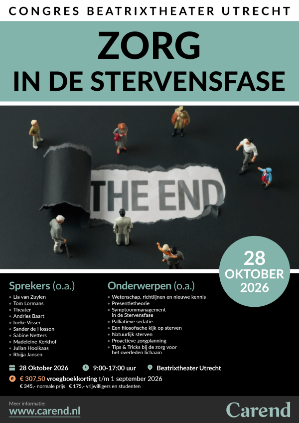 Jaarcongres Carend: Zorg in de Stervensfase 28 oktober 2026
